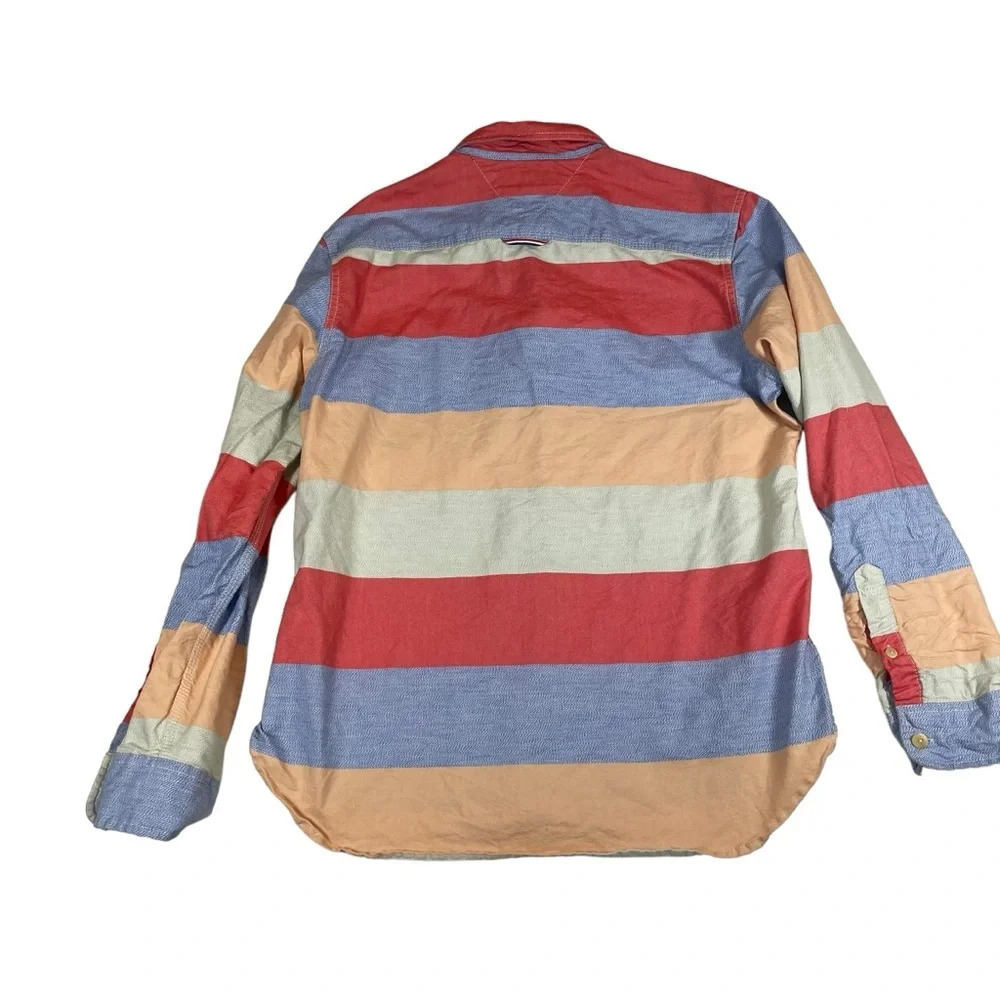 Tommy Hilfiger Color Block Striped Button Up Shir… - image 3